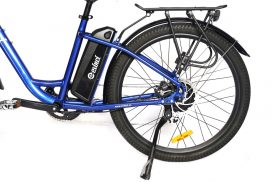 Tektro hyraulic brake, rear mounted stand - out of the way.
